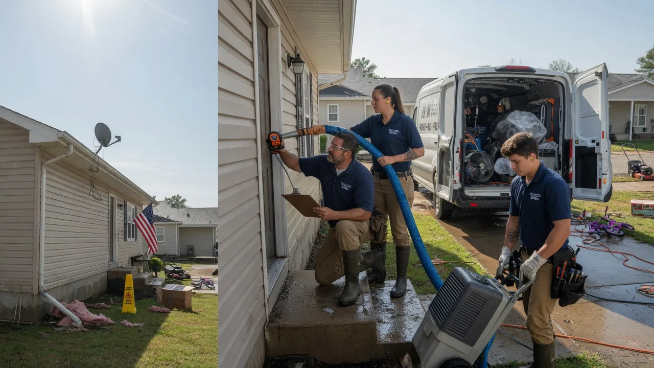 Ceiling Water Damage Restoration in Caldwell, KS near me